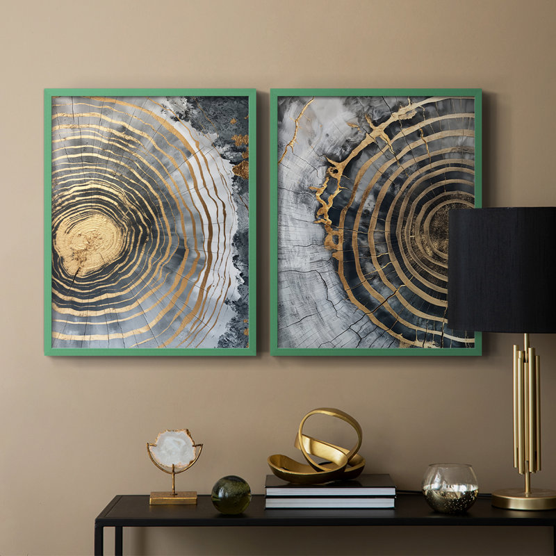 Série ABSTRACT CCLV - reproduction encadrée de qualité supérieure - prête à être accrochée - aucun clou requis - aucun clou requis