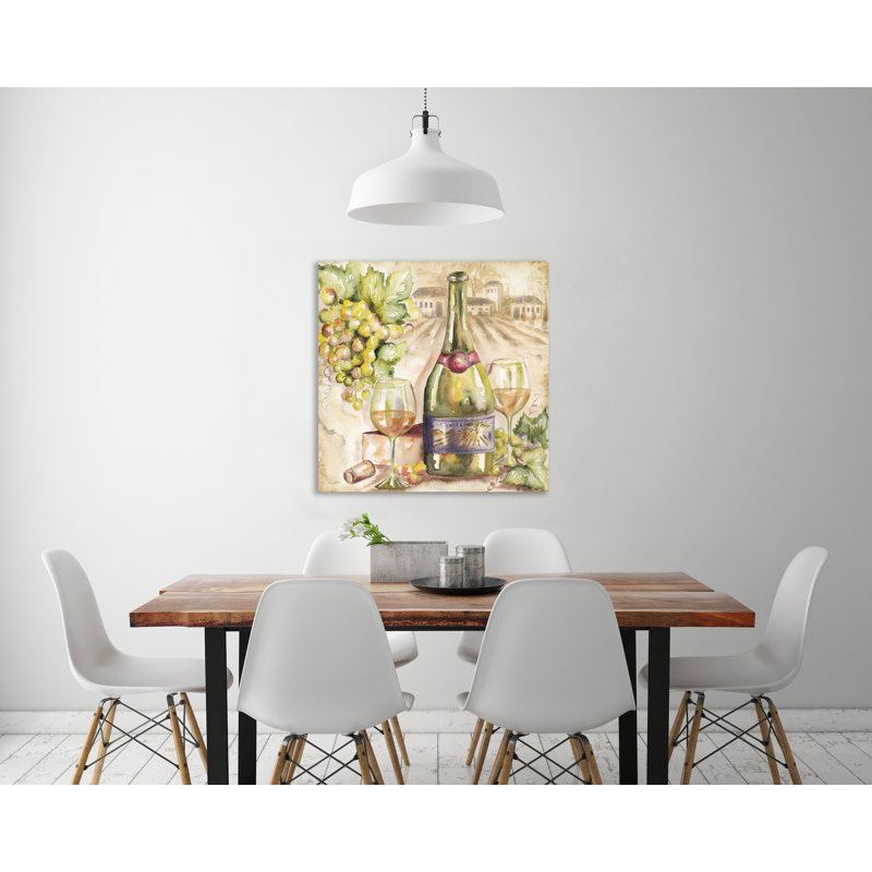 « aquarelle white wine », reproduction sur toile tendue, H 12 po x l 12 po
