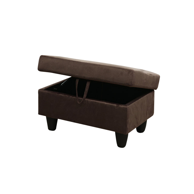 Upholstered Ottoman, Chocolate