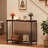 Console Table, Sofa Tables Narrow Entryway Table With Glass Shelf And Metal Frame, 33.5” Behind Couch Table Industrial Hallway Table For Living Room, Foyer, Bedroom-1867169873-1867192699-1863214457