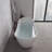 71" Streamline Soaking Glossy White Freestanding Tub With Internal Drain-108964562