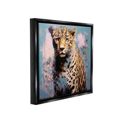 «Cheetah & Abstract Hues Floater Frame» par Lazar Studio sur toile