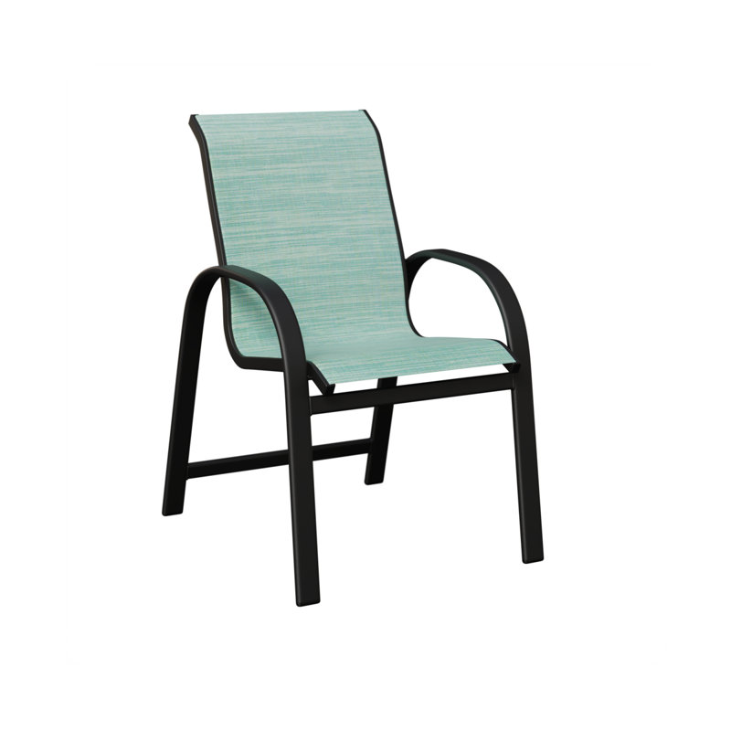 Chaise berçante en aluminium noir mat Berlin, Paysage marin, Aluminium noir mat