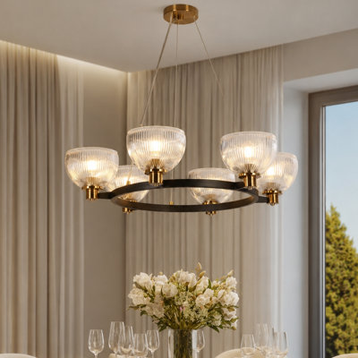Ulah Large 30.9 Inches Width 6 - Light Dimmable Chandelier