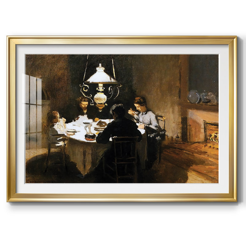 The Dinner, 1868, reproduction d'art encadrée, Or, H 19 po x l 27 po x P 1,5 po