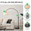 Luci Elegant Arc Floor Lamp - Matte Black Minimalist Modern Design