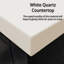 Meuble-lavabo simple avec comptoir en quartz