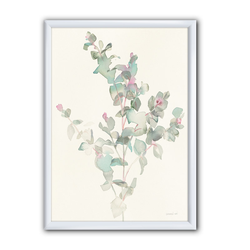 « eucalyptus leaves ii »-image sur toile, Cadre blanc, H 46 po x l 36 po x P 1,5 po