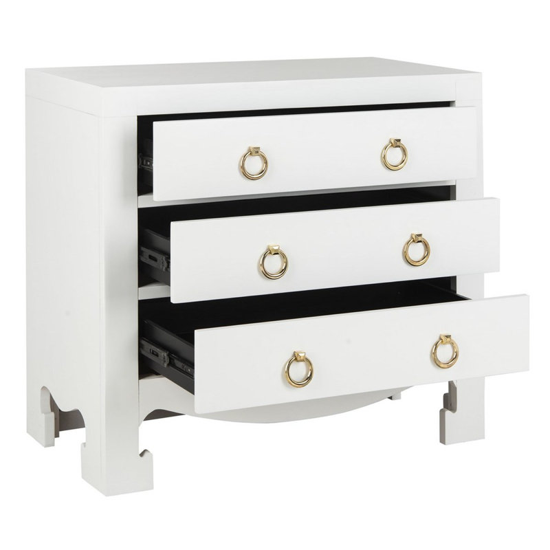 Élégante table de chevet de 31,9 po de largeur - Commode en bois durable aux lignes épurées, parfaite pour la chambre à coucher ou le bureau