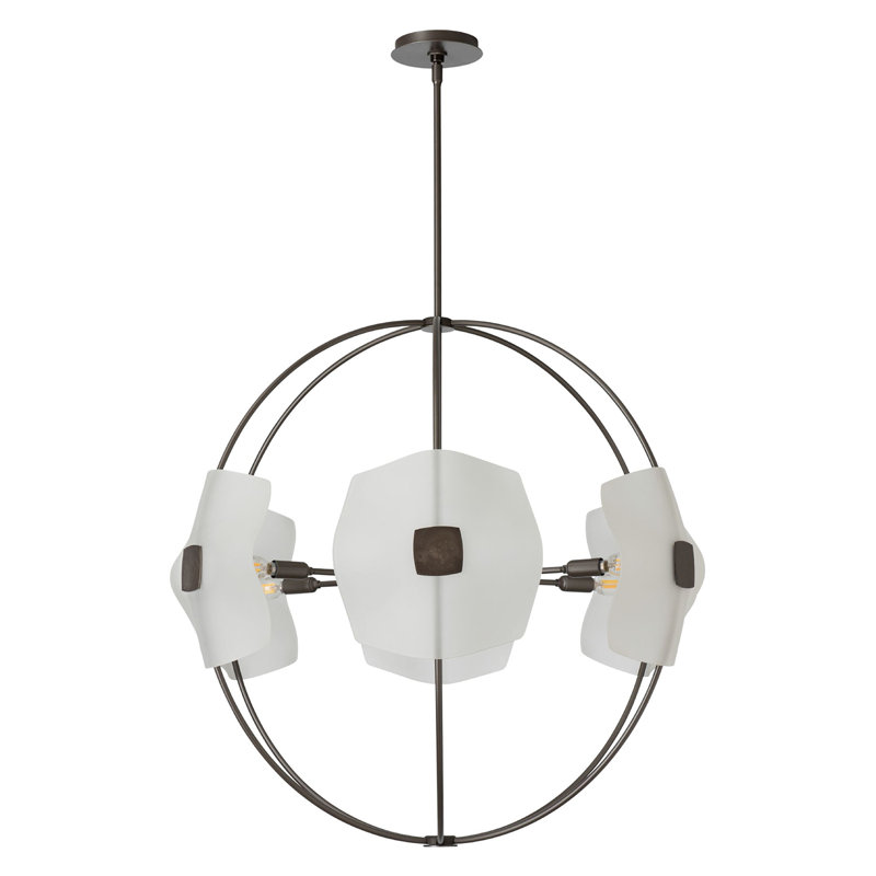 Astra 6 - Light Globe/Circle Chandelier, Dark Smoke