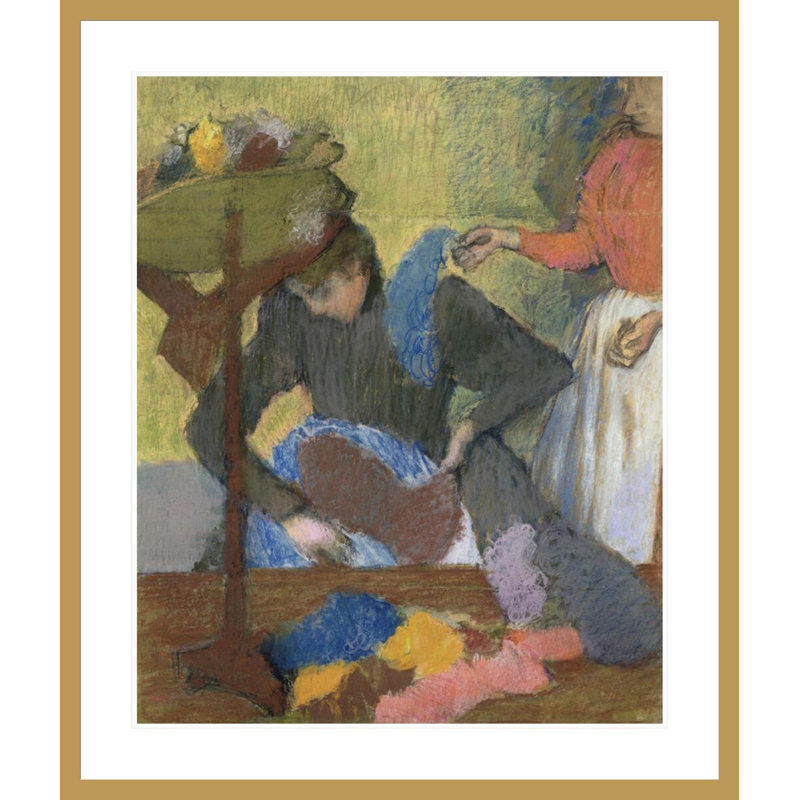 «At the Milliner's» par Edgar Degas, impression giclée encadrée, H 39,48 po x l 33,5 po