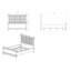 Grand lit plateforme en bois massif Skagway