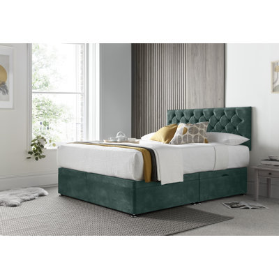 Florida Conistan Upholstered Ottoman Storage Bed with Panel Headboard & Gas Lift