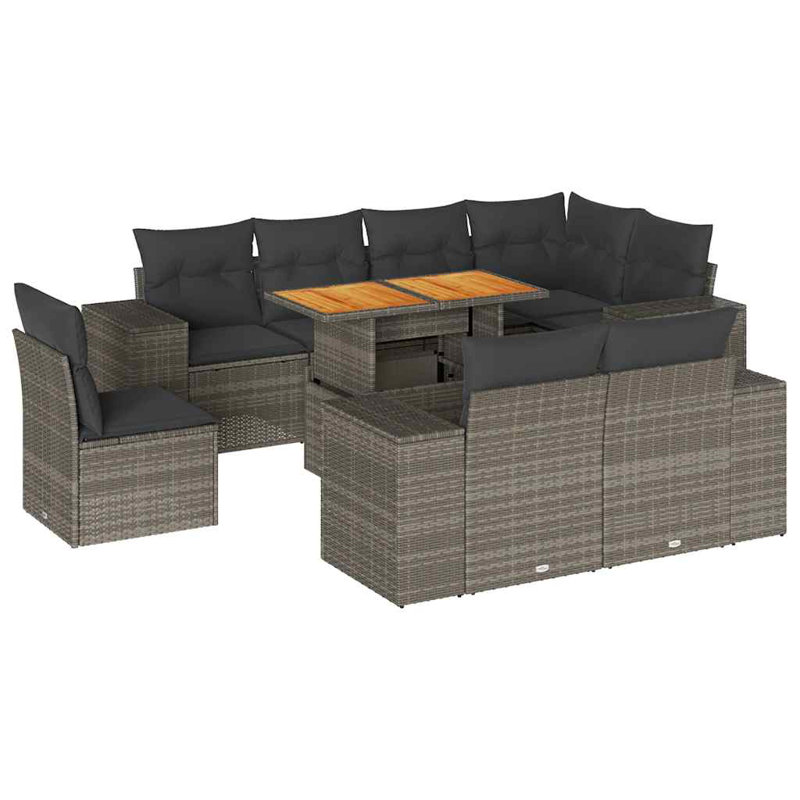  Garden Sofa Set Grey