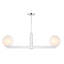 Lustre linéaire à 2 lumières Oshra en chrome-936912171