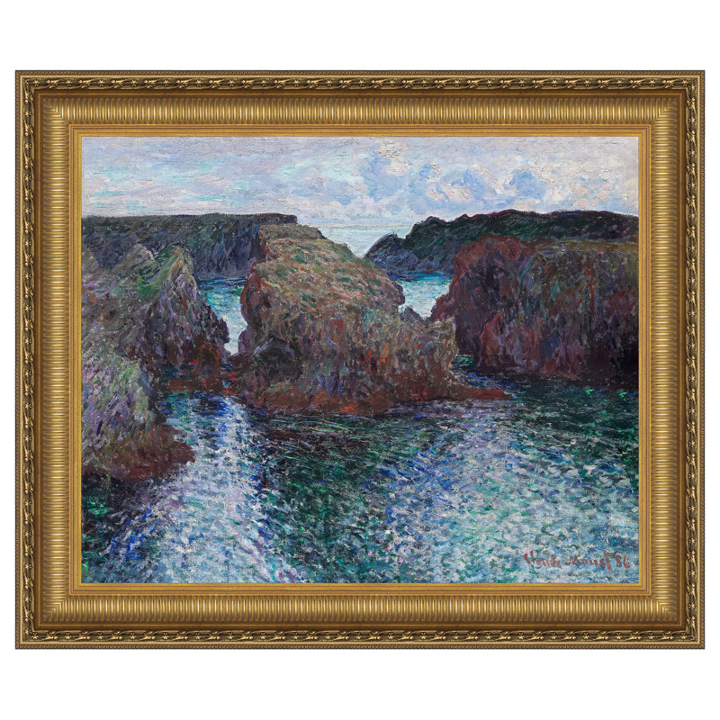 «Rocks at Port-Goulphar, Belle-Île», 1887, reproduction d'art sur toile, H 18,25 po x l 21,25 po