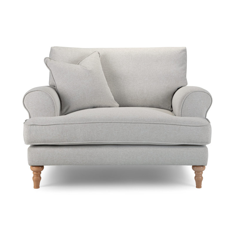 Adama Upholstered Accent Chairs, Light Gray