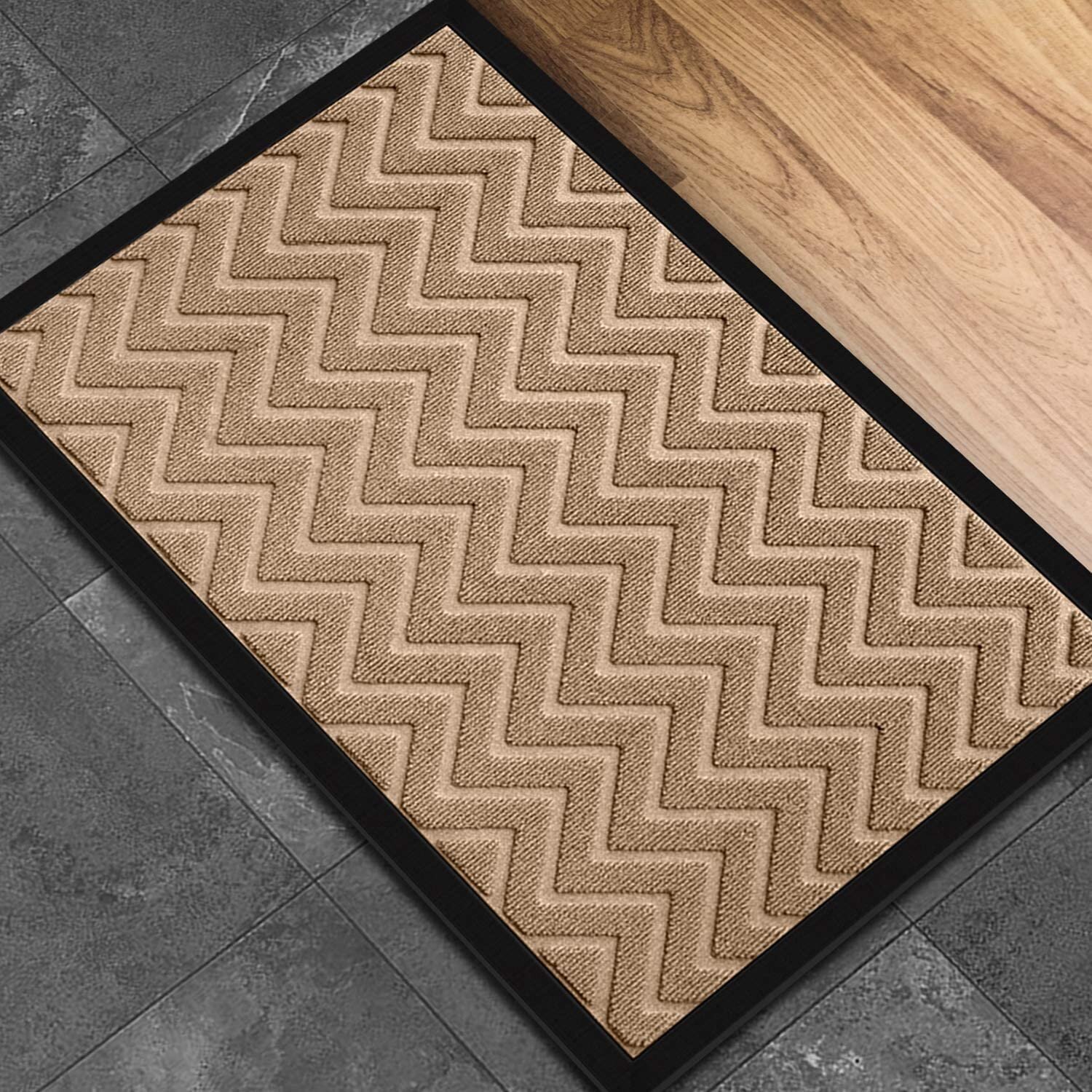 Latitude Run® Wendela Non-Slip Chevron Outdoor Doormat