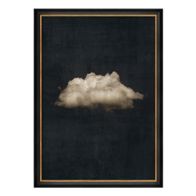 "Simple doux Moody Cloud minimaliste illustrations impressionnisme, décoration murale encadrée"