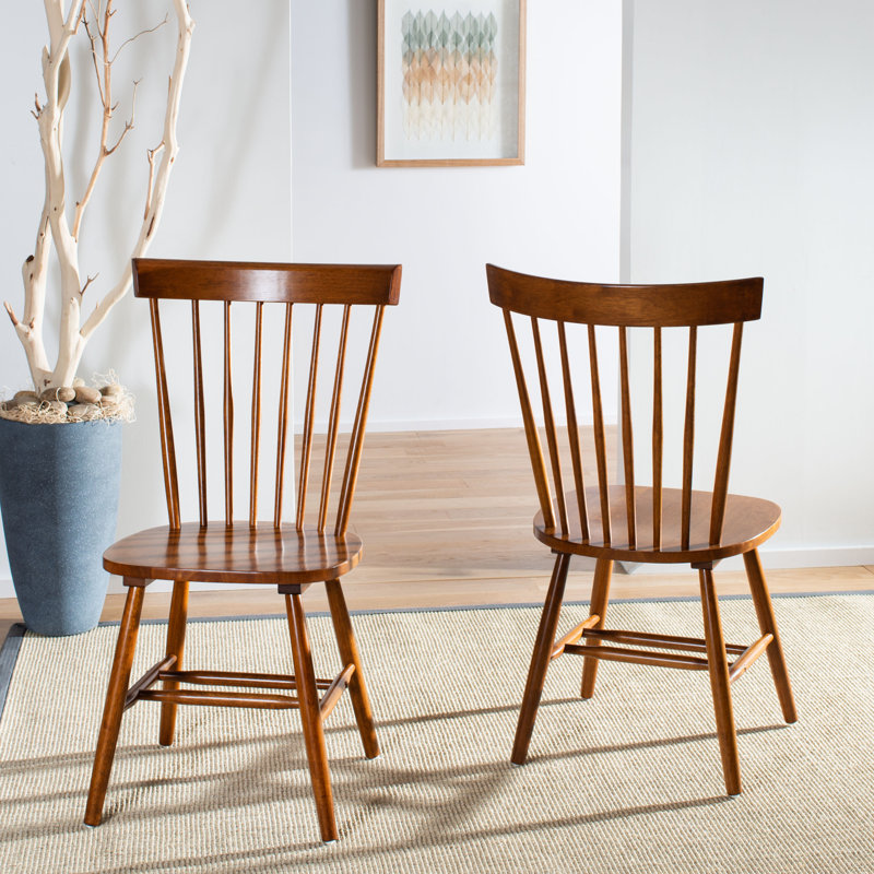 Matanna 17.3'' H Oak Solid Wood Side Chair, Dark Oak