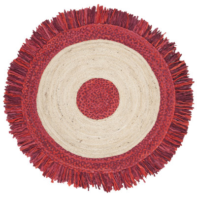 Abhay Hand Woven Jute, Cotton Rug