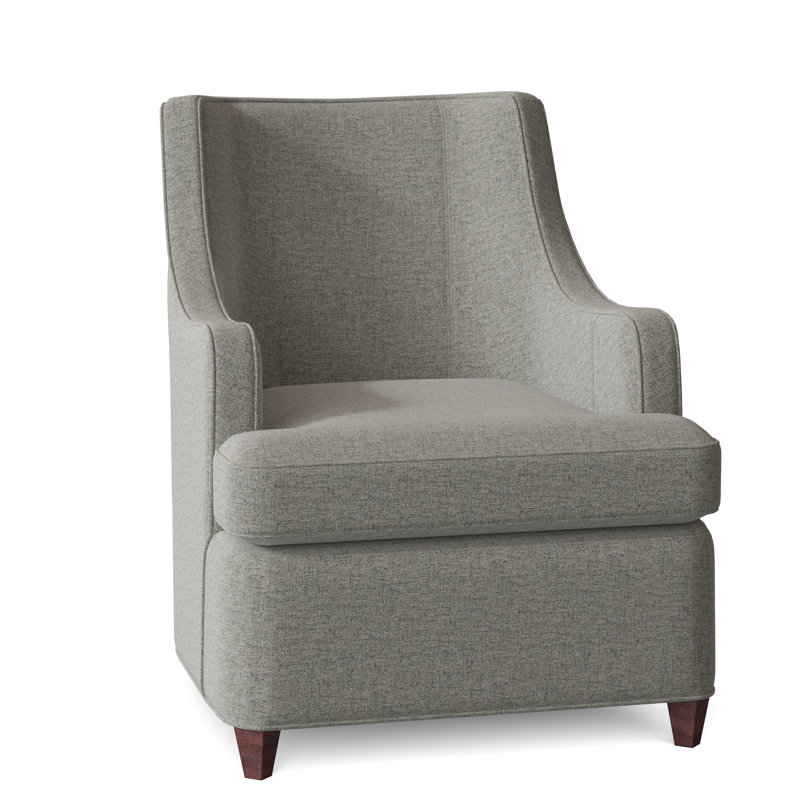 Fauteuil à oreilles Libby Langdon, Noyer, Polyester platine 3160