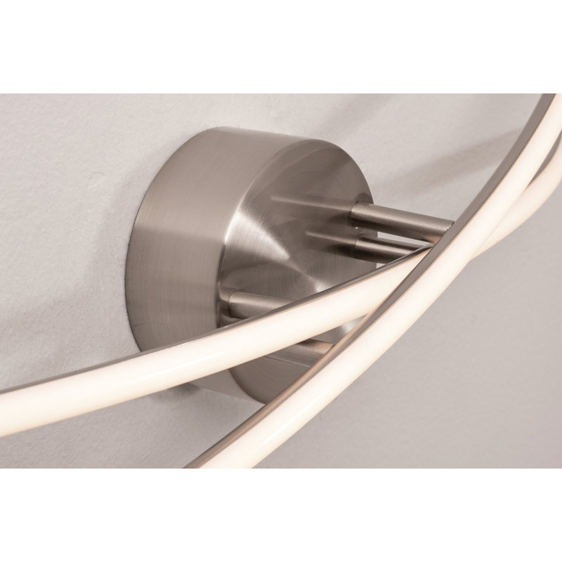 2 - Light Dimmable LED Vanity Light, Satin Nickel