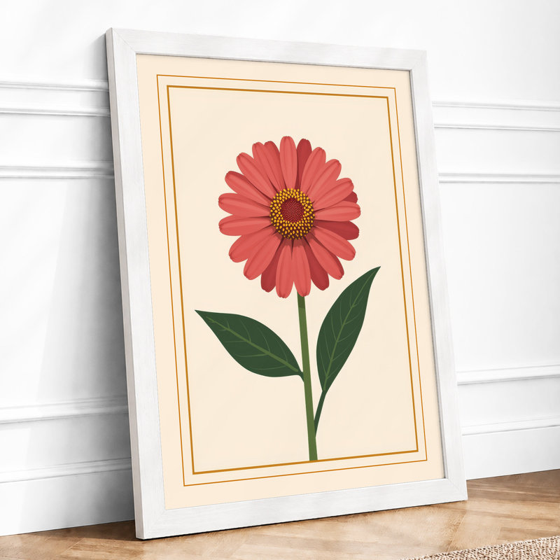 Gerbera Specimen Botanical - Print, A3 - 42.0 x 29.7 cm, White