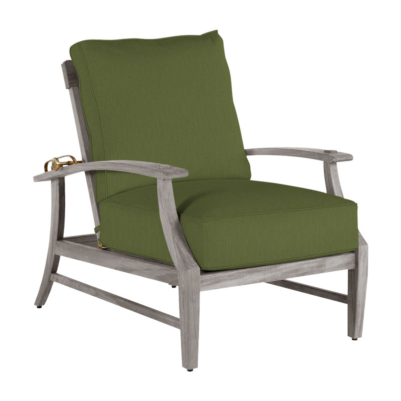 Fauteuil inclinable extérieur Croquet, Pas de soudure, Teck huître, Forêt de lin