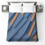 Blue Orange Geometric Shapes Quilted Bedspread All Sizes-126746459