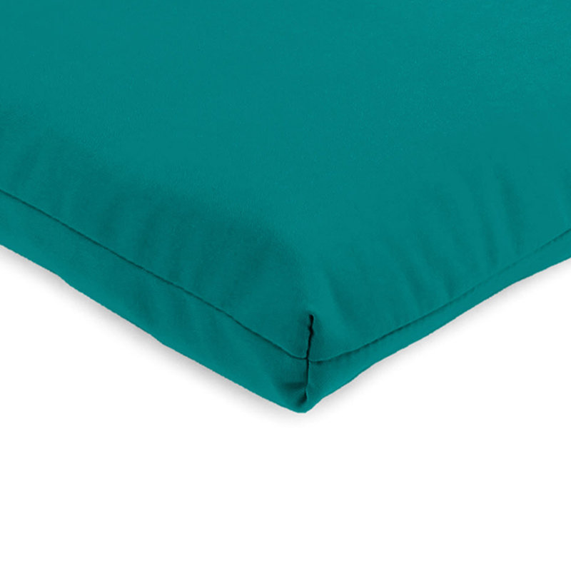 21" x 44" Outdoor Chair Cushion with Ties and Loop, Solid Celestial
