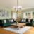 3-Light Candle Style Linen Drum Pendant