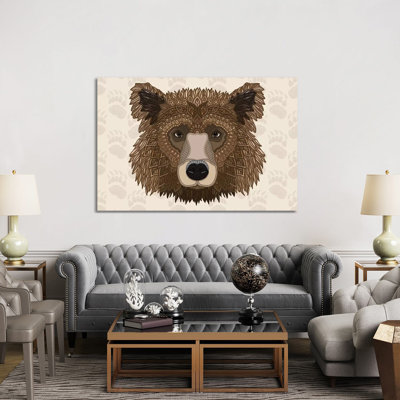 Grizzly Bear - Horizontal by Angelika Parker - Wrapped Canvas Print
