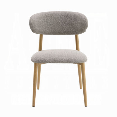 Kacie Boucle Metal Side Chair Dining Chair