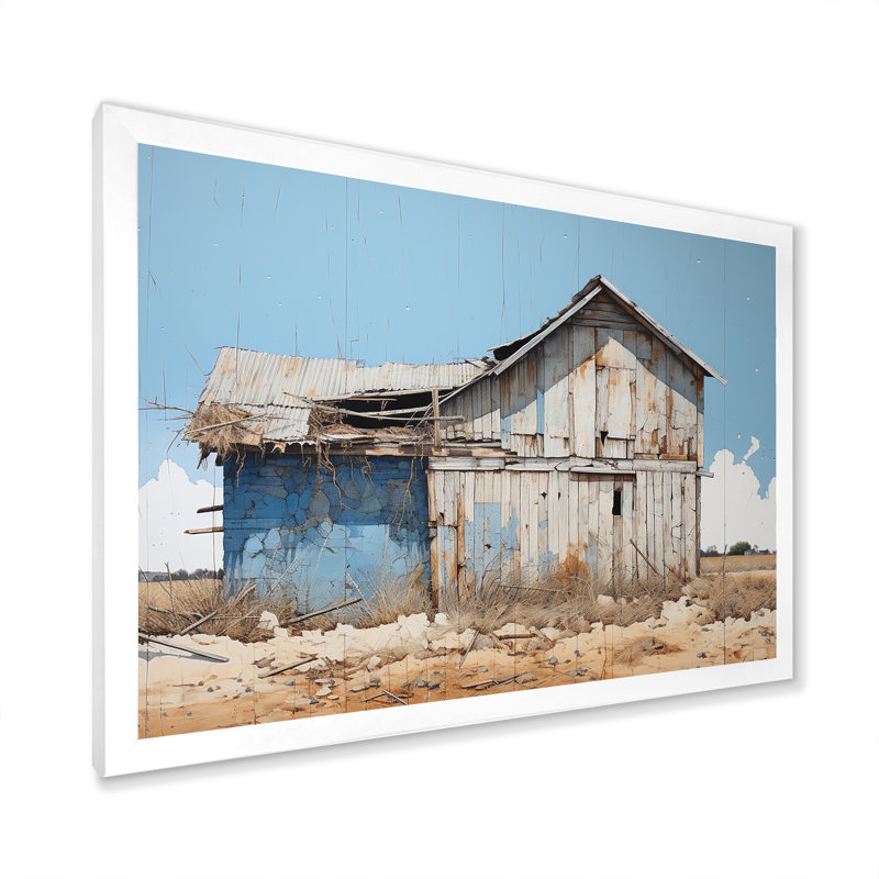 Farmstead Elegance Countryside I, Cadre simple blanc, H 34 po x l 44 po x P 1,5 po