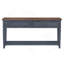Table de canapé 60 po, aucun assemblage requis, finition bleu velours côtelé