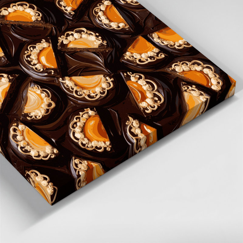 Art mural sur toile Desserts Sachertorte, H 12 po x l 12 po