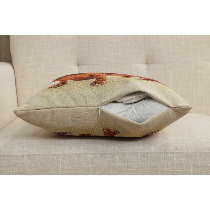 Mini Pincer Cushion Cover, Beige/Brown Pickles The Dog