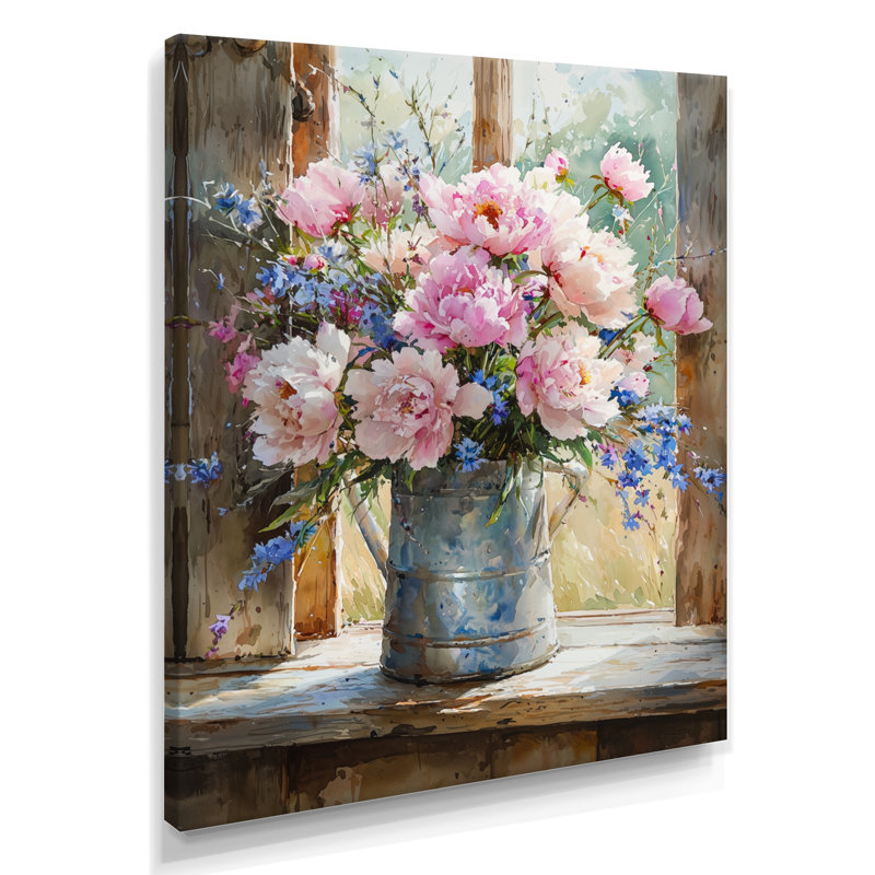 Veschi - Floral Wall Decor, Wrapped Canvas, Does Not Apply, 20" H x 12" W