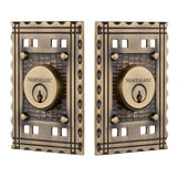 Nostalgic Warehouse Craftsman Plate Double Cylinder Deadbolt