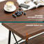 Table basse rectangulaire Saedo de style industriel de 120 cm avec tablette de rangement ouverte pour salon-79106736
