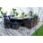 Wicker Patio Dining Set Umbrella Hole Included Rectangular Table with Cushions Included-93913437-93913443