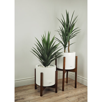 Faux yucca botanique au fini vert