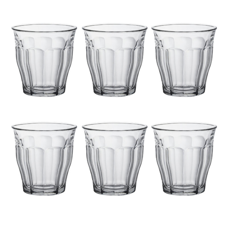 Duralex Picardie Marine Drinking Glass 310ml, 9cm H x 8.7cm W x 8.7cm D, Clear