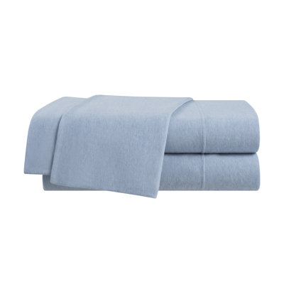 Vellux Solid Jersey Knit Sheets - Cotton Blend, Deep Pocket, Ultra Soft