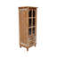 Armoire de rangement en bois rustique avec porte découpée et deux tiroirs-1282280920