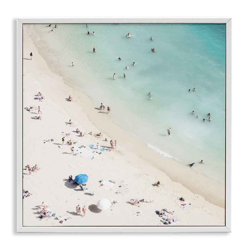  «Summer Weather Beach Day», art de la giclée encadrée par Danita Delimont, H 12 po x l 12 po