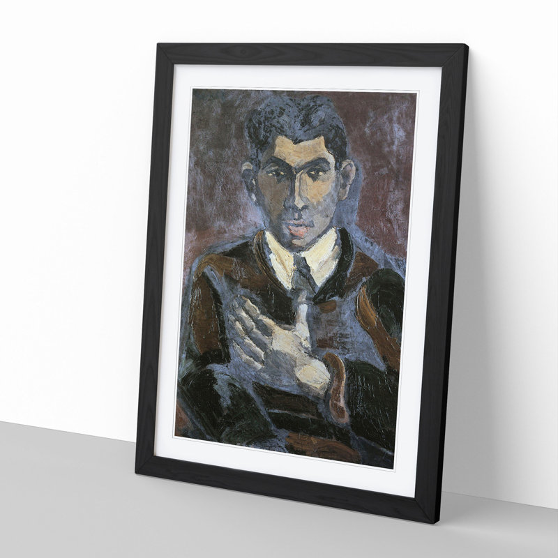 Portrait of a Man Vol.2 by Walter Gramatte - Picture Frame Painting, 36cm H x 27cm W x 2cm D, Black Framed