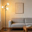 Lampe sur pied réglable à 3 têtes avec abat-jour floral, comprend des ampoules à DEL, une lampe de lecture moderne pour le salon, la chambre à coucher ou le bureau