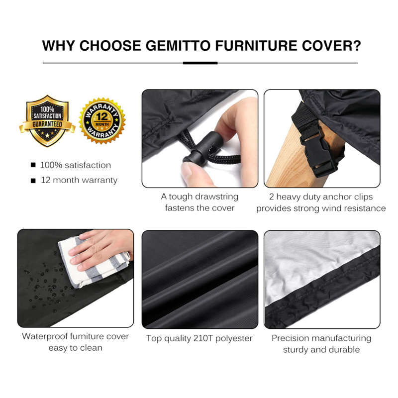 Housse imperméable pour meubles de patio